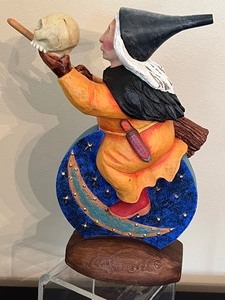 lot 39 image: Leo Smith Spooky Lu Folk Art Witch Figurine