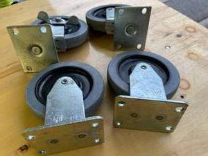 lot 181 image: 4 Heavy Duty 5 Inch Casters with Two Swivels