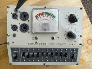 lot 199 image: Vintage Lafayette Tube Tester With Case