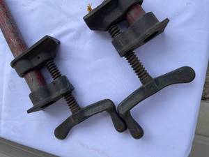 lot 234 image: 2 Vintage Pipe Clamps Measuring 38 Inches Long