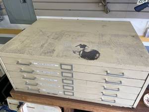lot 258 image: Metal 5 Drawer Garage Tool Storage Piece
