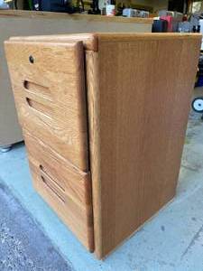 lot 272 image: 2 drawer Wooden File Cabinet