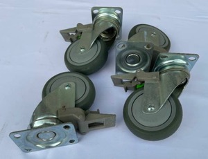 lot 138 image: 4 Rhombus Heavy Duty Casters in Very Good Condition