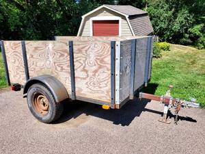 lot 8A image: 1985 All Purpose Handmade Single Axle 4ft x 6ft Trailer