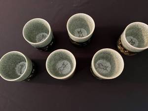Lot of 6 Glasses - 2 Layer Glass