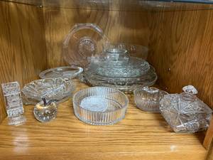 Lot of Glass Serviceware