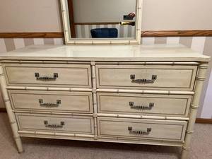 White Dresser & Mirror