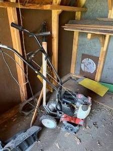 Contents of Shed - Tiller, tools & more.