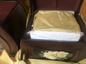 lot 90 image: 3 piece wooden chest box set
