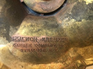 lot 14 image: Vintage Muench-Kreuzer Candle Co. Candle holder