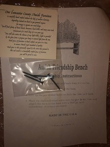lot 157 image: Amish Friendship Bench