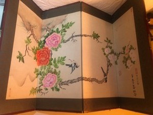 lot 160 image: Vintage Oriental Room Divider