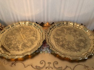 lot 87 image: Solid Brass Platters
