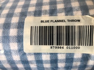 lot 274 image: Pair Of Northern Nights Blue Flannel Throws