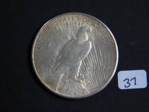 1935 AU Peace Silver Dollar