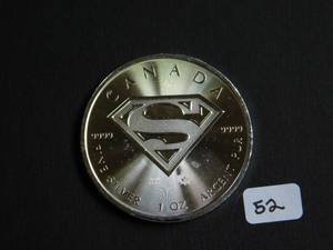 2016 Brilliant Uncirculated .9999 1 Oz. Silver $5.00 Canada Superman Coin
