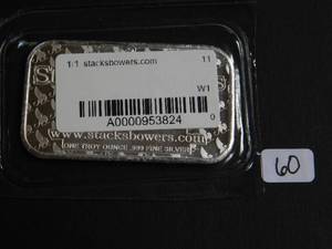 2022 Stacks & Bowers 1 Oz. Silver Bar