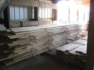Lot of Rough Sawn Pine Boards
