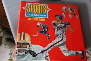 Lot of (360) Vintage Football and Baseball Sports Cards Collector Cards w Album