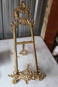 Vintage Brass Tabletop Picture Frame