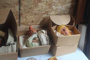 Lot of (7) Vintage Bossons Hand Painted Ornaments