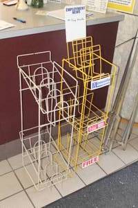 lot 96 image: Lot of (2) Metal Magazine Racks