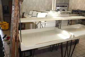 lot 99 image: Commercial Clothes Folding Table