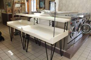 lot 100 image: Commercial Clothes Folding Table