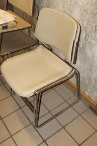 lot 142 image: Lot of (2) MetalPlastic Stackable Conference Chairs