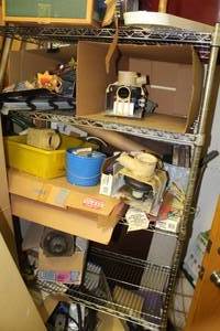 lot 152 image: Metal Wire Storage Rack Cart 4-shelf