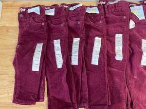 lot 67 image: Lot of 8 Girls Corduroy Pants Size 18 mo to 5T New