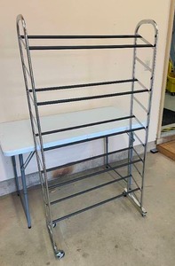 lot 26 image: Portable Shoe Rack on Casters