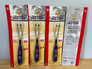 lot 81 image: Lot of 4 Minnesota Vikings Talking BBQ Forks
