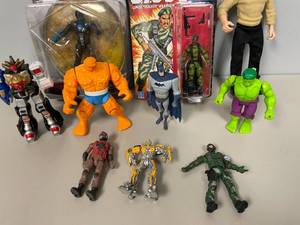 lot 64 image: Lot of Action Figures-GI Joe, Power Rangers, Marvel, DC Comics and More.