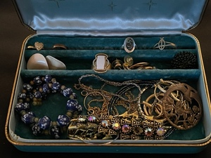 Jewelry Box with Assorted Jewelry