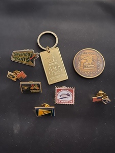 Collectible USPS Keychain, Token and Pins
