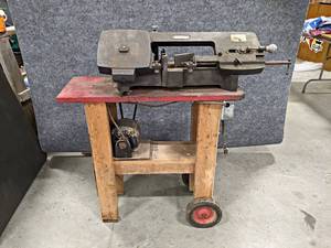 lot 39 image: Craftsman Horizontal Metal Bandsaw on Cart - Needs New Blade - 110V - Model 102.22922 - NO SHIPPING