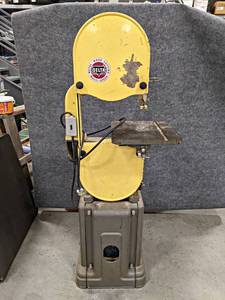 lot 40 image: Delta Rockwell Metal  Wood Bandsaw - 110V - About 66 Tall - NO SHIPPING