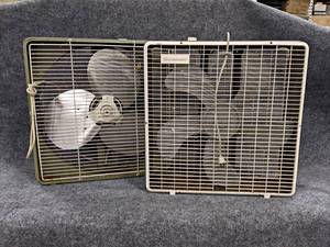 lot 65 image: Pair of Vintage Box Fans - NO SHIPPING