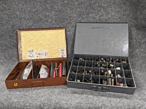 lot 74 image: Metal Parts Organizers - Heat Shrink Tubing and Rubber Cable Clamps - NO SHIPPING