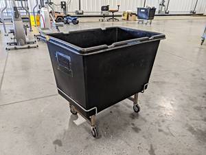 lot 77 image: Rolling Poly Bin - Measures about 32 x 22 x 29 Tall - NO SHIPPING