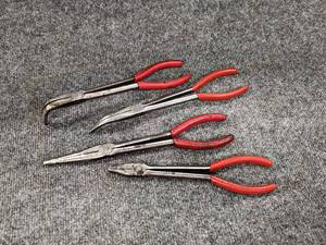 lot 97 image: Lot of (4) SNAP-ON Long Needle Nose Pliers - About 10 Long