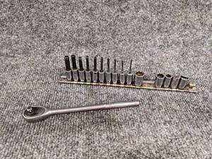 lot 108 image: Lot of SNAP-ON 14 Drive Hex Bits and Sockets  SNAP-ON 14 Drive Ratchet
