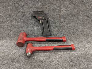 lot 120 image: Pair of SNAP-ON Hammers and Raytek Thermal Gun