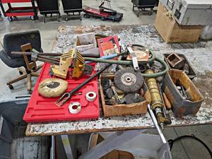 lot 155 image: Large Lot of Misc. Tools, Parts and Hardware - NO SHIPPING