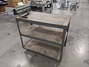 lot 172 image: IDEAL Edge Roller w Steel Utility Cart - Cart is about 38 x 19.5 x 35 - NO SHIPPING