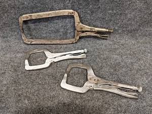 lot 199 image: Lot of (3) Vise Grip Brand Welding Clamps
