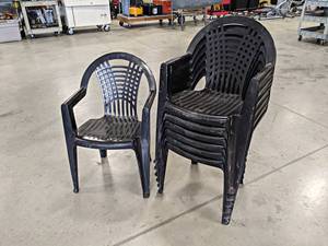 lot 217 image: Lot of (7) Patio Chairs - NO SHIPPING
