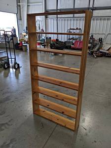 lot 219 image: Wood Shelf - Measures about 37 x 72 x 7 - NO SHIPPING