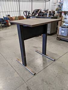 lot 232 image: Tall Worktable - Measures about 30 x 30 x 40 Tall - NO SHIPPING